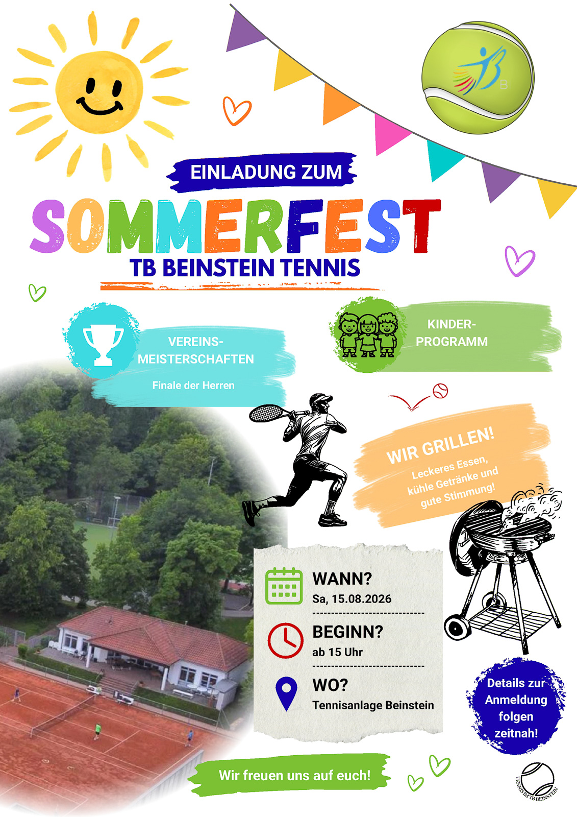 Sommerfest mit Vereinsmeisterschaft-Finals am 15. August 2026